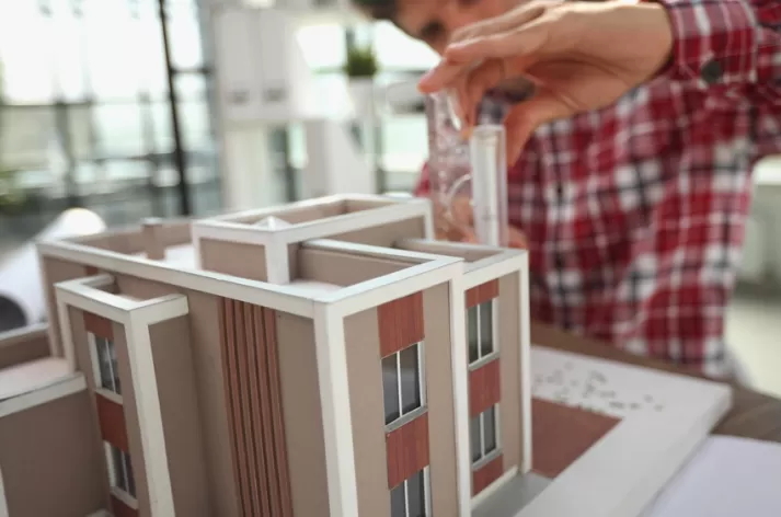 3d productie in de architectuurindustrie