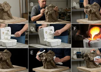 Beeldhouwwerk Productie: Technieken en Stappen